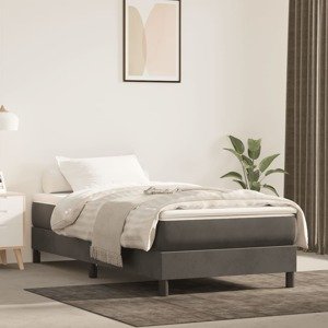 vidaXL Matrac s taštičkovými pružinami tmavosivý 120x190x20 cm zamat