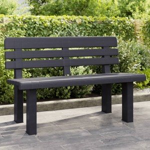 vidaXL Záhradná lavica antracitová 110x52x71 cm polypropylén