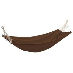 vidaXL Skladacia hojdacia sieť pre 2 osoby hnedá 360 x 150 cm