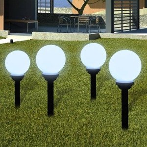 vidaXL Vonkajšie osvetlenie chodníka 4 ks, LED 15 cm, s hrotom