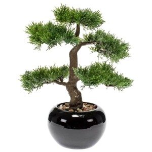 Emerald Umelý cáder v tvare bonsaje zelený 34 cm 420003