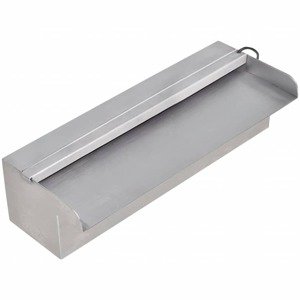 vidaXL Obdĺžniková bazénová fontána/vodopád s LED, nehrdzavejúca oceľ 30 cm