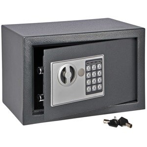 vidaXL HI Trezor s elektrickým zámkom tmavosivý 31x20x20 cm
