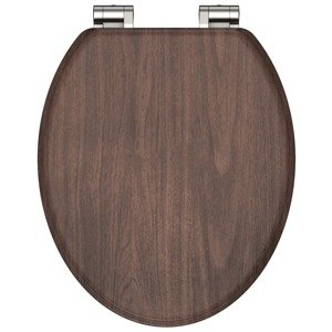 SCHÜTTE WC sedadlo s pomalým zatváraním DARK WOOD MDF
