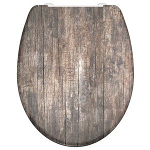 SCHÜTTE WC sedadlo s pomalým zatváraním OLD WOOD potlač duroplast