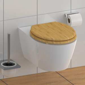 SCHÜTTE WC sedadlo s pomalým zatváraním NATURAL BAMBOO