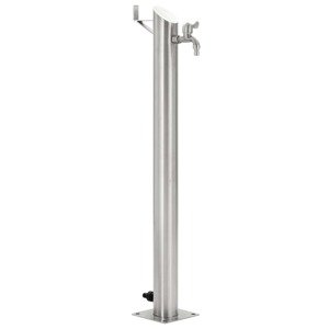 vidaXL Záhradný stĺpik na vodu, nehrdzavejúca oceľ, okrúhly 95 cm