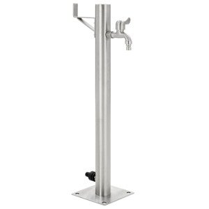 vidaXL Záhradný stĺpik na vodu, nehrdzavejúca oceľ, okrúhly 65 cm