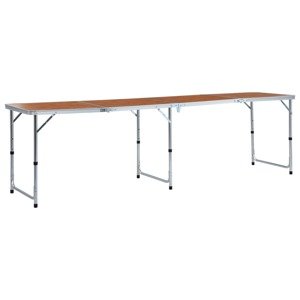 vidaXL Skladací kempingový stôl 240x60 cm hliníkový