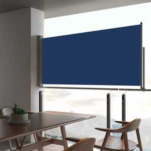 vidaXL Zaťahovacia bočná markíza na terasu modrá 60x300 cm