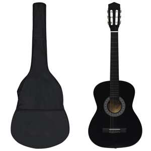 vidaXL 8dielna klasická gitarová sada pre začiatočníkov čierna 3/4 36"