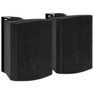 vidaXL Nástenné stereo reproduktory 2ks čierne interiér+exteriér 120 W