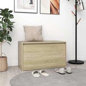 vidaXL Lavica do chodby 80x40x45 cm, dub sonoma, kompozitné drevo