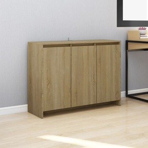vidaXL Komoda, dub sonoma 102x33x75 cm, kompozitné drevo