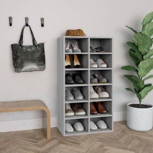 vidaXL Regál na topánky sivý sonoma 54x34x100,5 cm, kompozitné drevo
