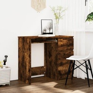 vidaXL Stôl dymový dub 90x45x76 cm spracované drevo