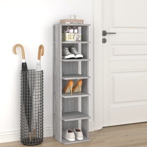 vidaXL Stojan na topánky sivý sonoma 27,5x27x102 cm spracované drevo