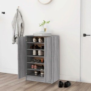 vidaXL Botník sivý dub sonoma 60x35x92 cm spracované drevo