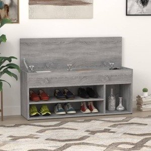 vidaXL Lavica na topánky sivá sonoma 105x30x45 cm spracované drevo