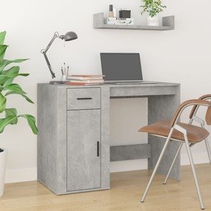 vidaXL Stôl betónovosivý 100x49x75 cm spracované drevo