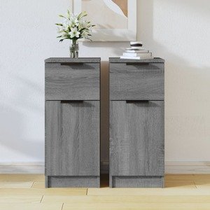 vidaXL Komody 2 ks sivý dub sonoma 30x30x70 cm spracované drevo