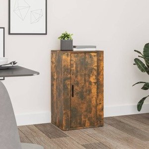 vidaXL Komoda dymový dub 40x33x70 cm spracované drevo