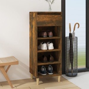 vidaXL Botník dymový dub 40x36x105 cm spracované drevo