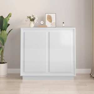 vidaXL Komoda lesklá biela 80x34x75 cm kompozitné drevo