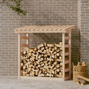 vidaXL Stojan na palivové drevo 108x64,5x110 cm masívna borovica