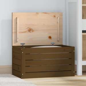 vidaXL Úložný box medovo-hnedý 59,5x36,5x33 cm masívna borovica