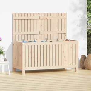 vidaXL Záhradný úložný box 121x55x64 cm masívna borovica