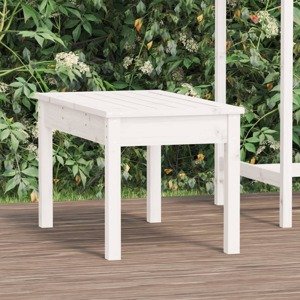vidaXL Záhradná lavica biela 80x44x45 cm masívna borovica