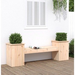 vidaXL Kvetináčová lavica 184,5x39,5x56,5 cm masívna borovica