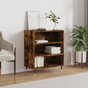 vidaXL Komoda dymový dub 57x35x70 cm kompozitné drevo