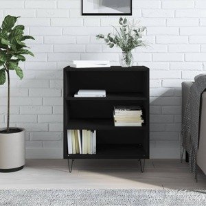 vidaXL Komoda čierna 57x35x70 cm kompozitné drevo