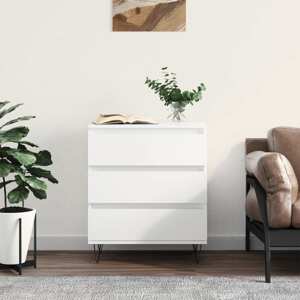 vidaXL Komoda biela 60x35x70 cm spracované drevo
