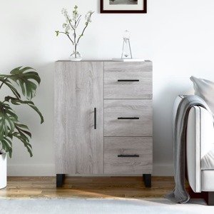 vidaXL Komoda sivý dub sonoma 69,5x34x90 cm kompozitné drevo