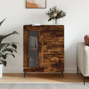 vidaXL Komoda dymový dub 69,5x34x90 cm kompozitné drevo