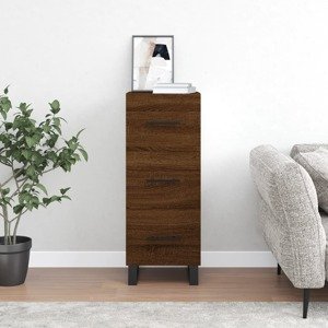 vidaXL Komoda hnedý dub 34,5x34x90 cm spracované drevo