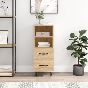 vidaXL Komoda dub sonoma 34,5x34x90 cm spracované drevo