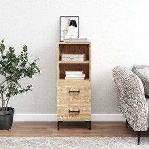vidaXL Komoda dub sonoma 34,5x34x90 cm spracované drevo