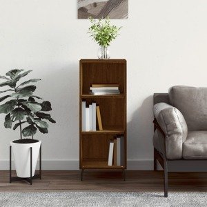 vidaXL Komoda hnedý dub 34,5x32,5x90 cm kompozitné drevo