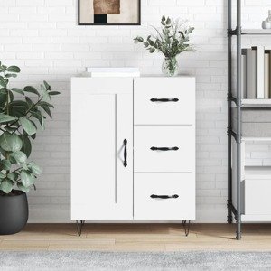 vidaXL Komoda biela 69,5x34x90 cm kompozitné drevo