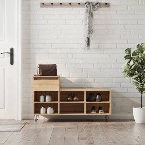 vidaXL Botník dub sonoma 102x36x60 cm spracované drevo