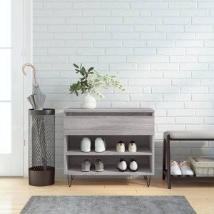 vidaXL Botník sivý dub sonoma 70x36x60 cm spracované drevo