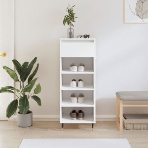 vidaXL Botník biely 40x36x105 cm spracované drevo