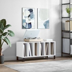 vidaXL Skrinka na platne biela 100x38x48 cm kompozitné drevo