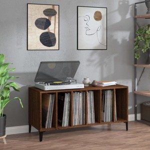 vidaXL Skrinka na platne hnedý dub 100x38x48 cm kompozitné drevo