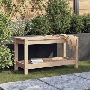 vidaXL Záhradná lavica 82,5x35x45 cm masívna borovica