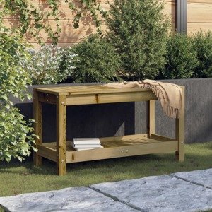 vidaXL Záhradná lavica 82,5x35x45 cm impregnovaná borovica
